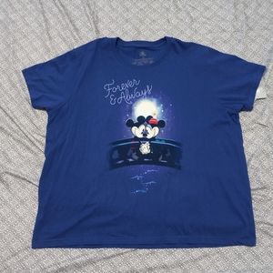 New Disney Purple Minnie Mickey Forever Always T-shirt Tee Shirt